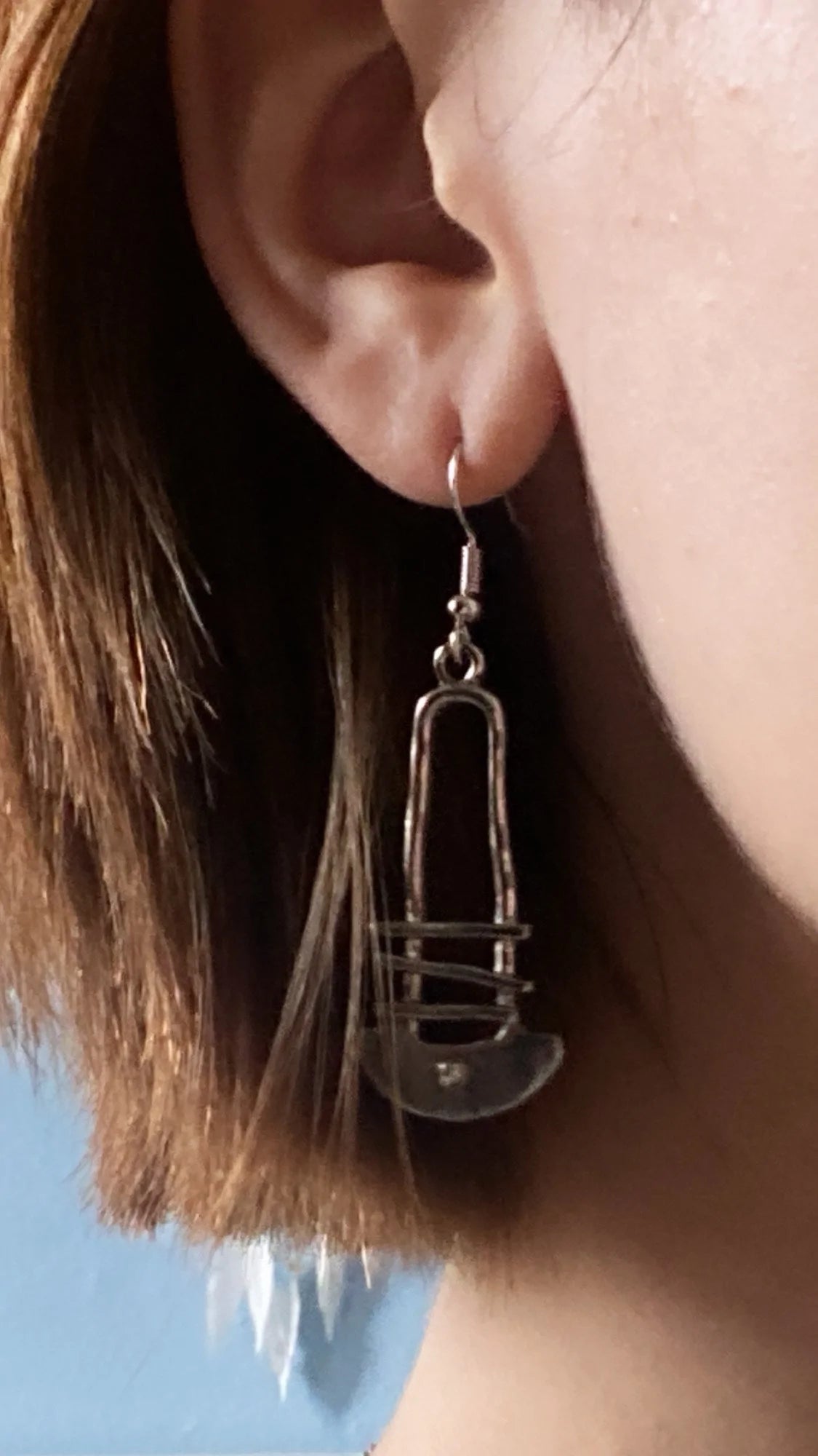 Half Circle Geometric Staircase Earrings