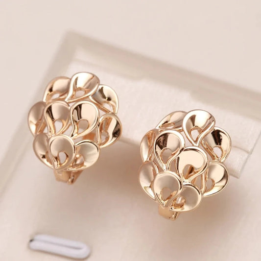 Elegant Golden Petal Earrings