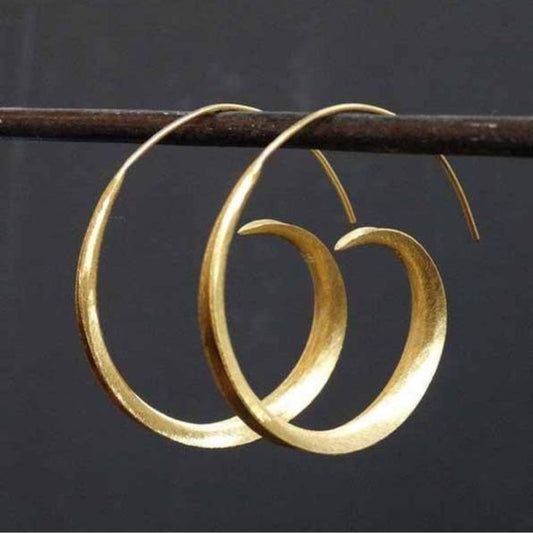 Vintage Golden Spiral Earrings