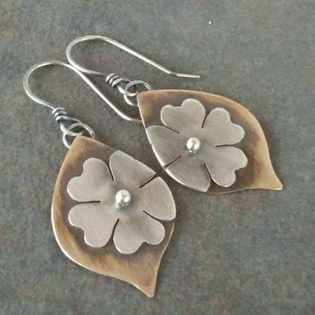 Vintage Silver Clover Earrings