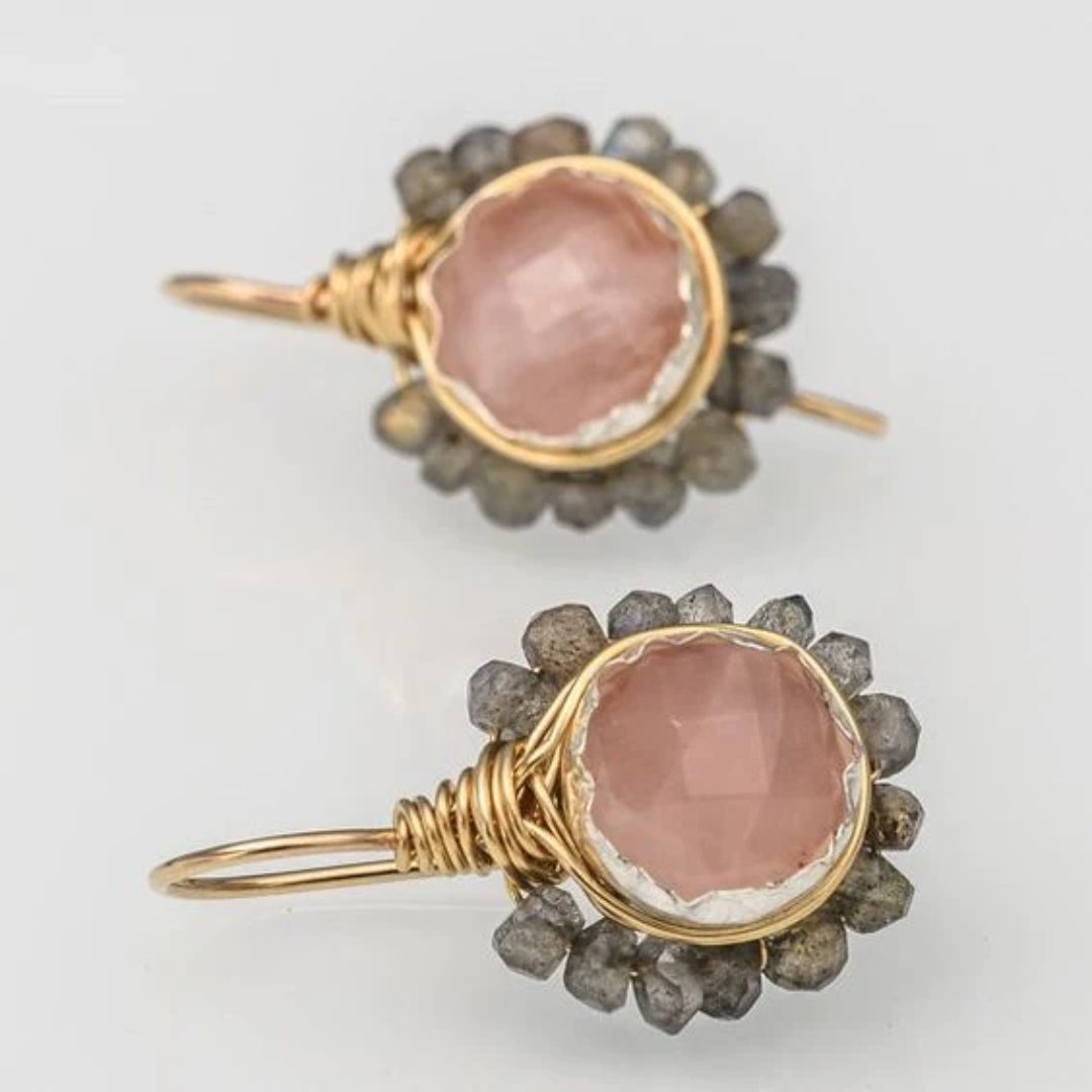 Vintage Rose Stone Earrings