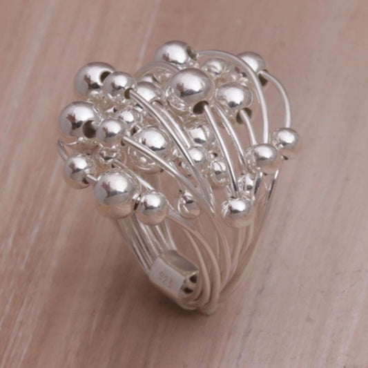 Vintage Silver Plant Shoots Ring