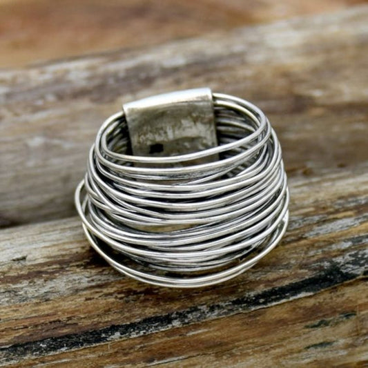 Vintage Layering Silver Ring