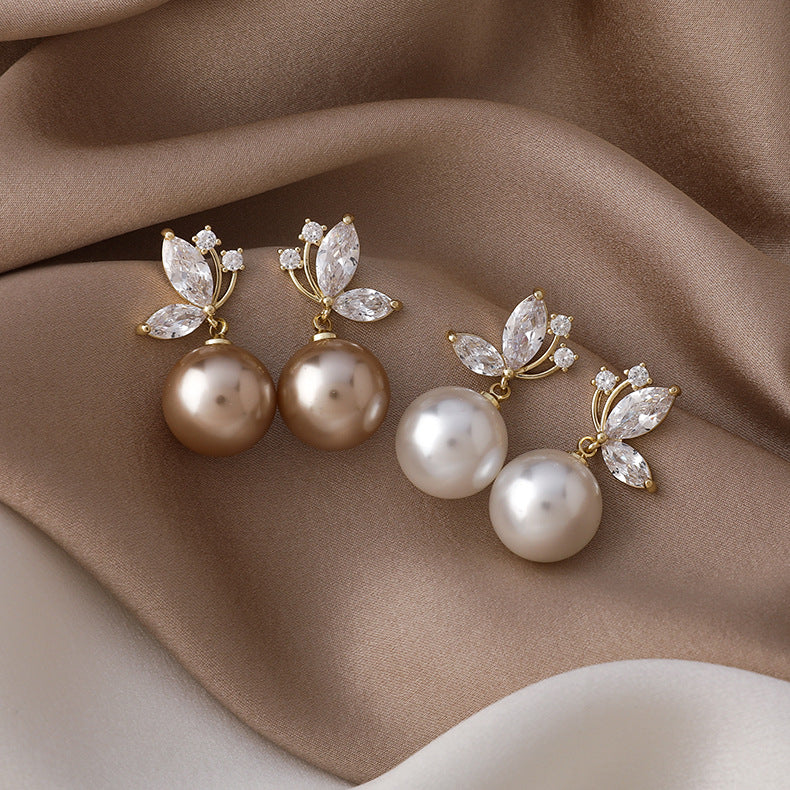 Exotic Pearl Crystal Earrings