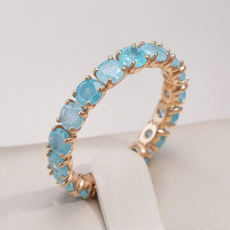 Luxury Round Stone Zircon Ring