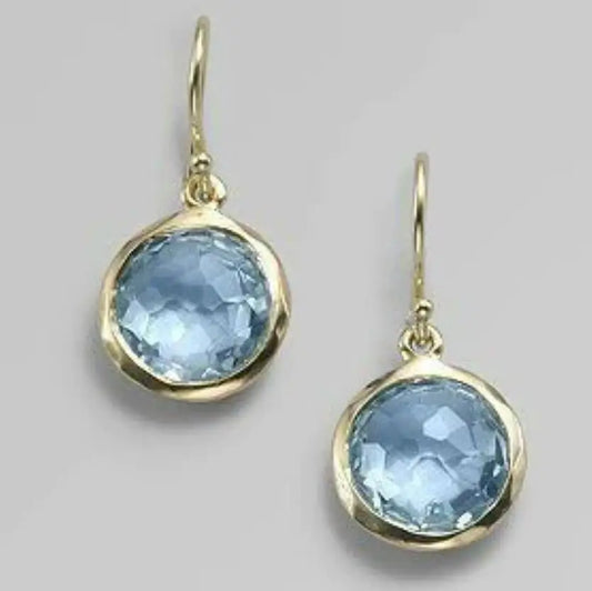 Vintage Blue Sky Crystal Earrings