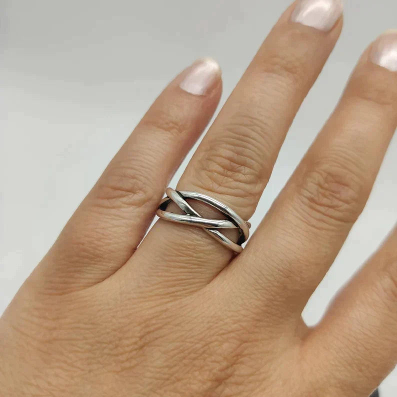 Chunky Adjustable Silver Ring