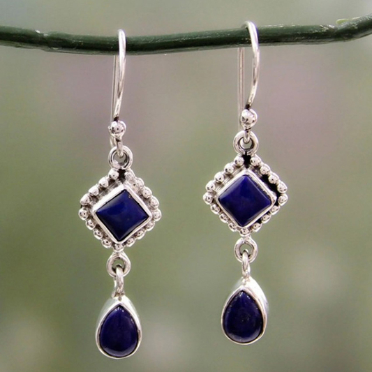 Vintage Blue Stone Earrings