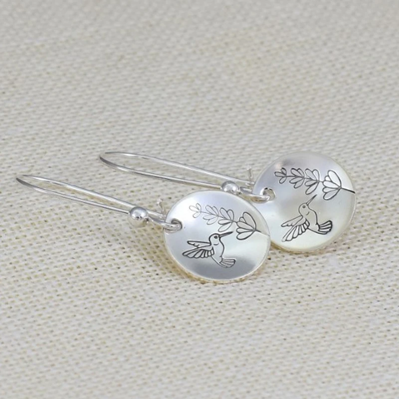 Vintage Birdie Silver Earrings