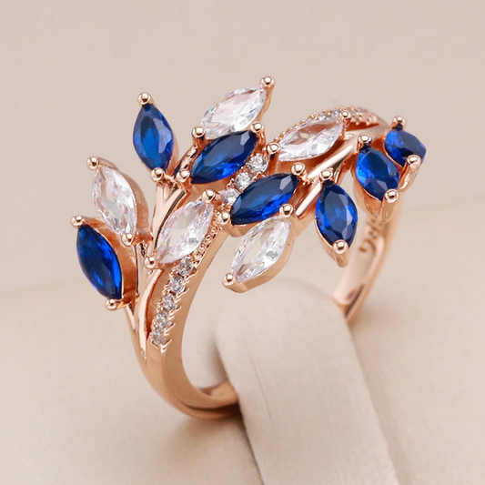 Blue Crystal Elegant Ring