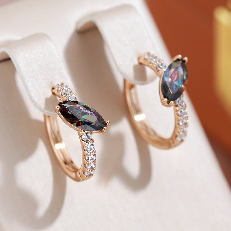 Colorful Elegant Zirconia Earrings