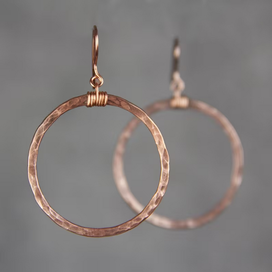 Vintage Rose Gold Hoop Earrings