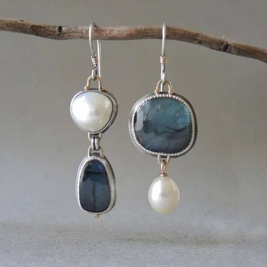 Vintage Natural Blue Stone Earrings