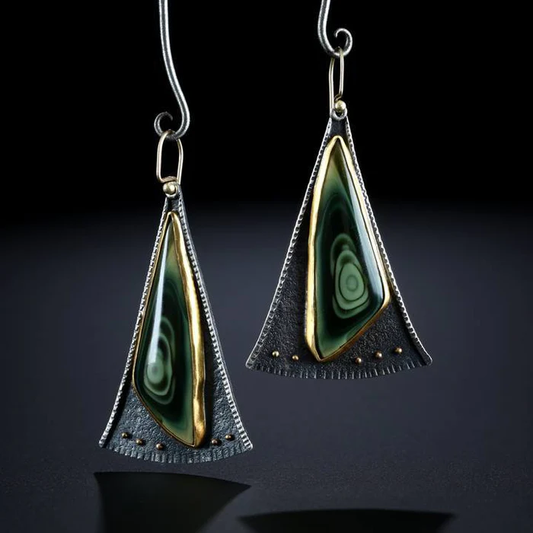 Vintage Dark Green Earrings