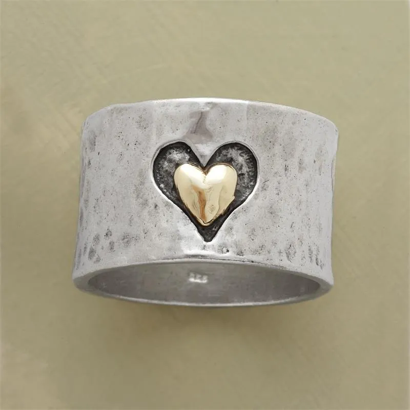 Vintage Silver Heart Ring