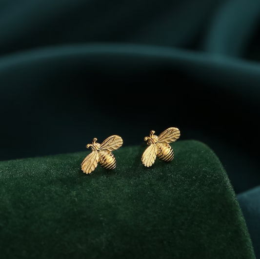 Vintage Golden Bee Earrings