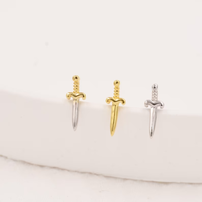 Vintage Sword Earrings