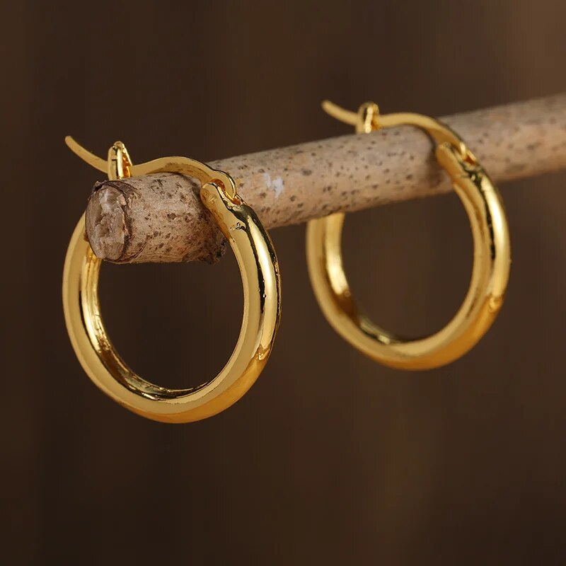 Vintage Gold & Silver Hoop Earrings