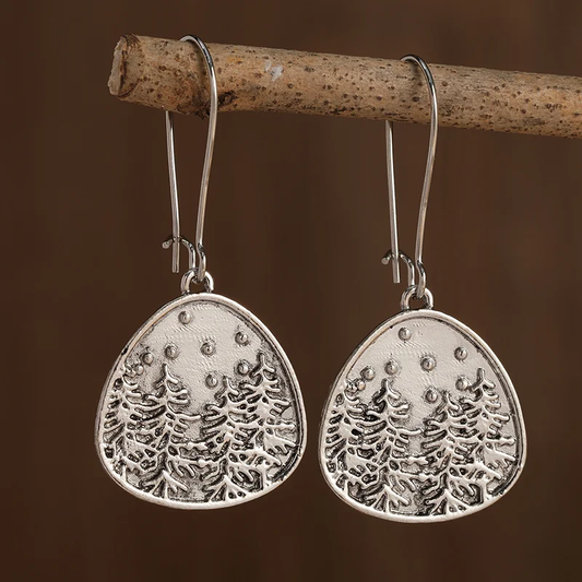 Vintage Silver Forest Earrings