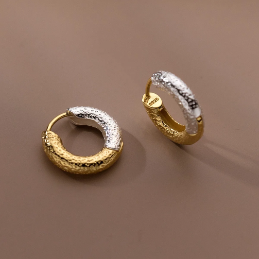 Vintage Gold & Silver Hoop Earrings