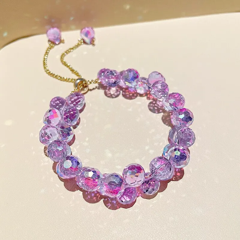 Elegant Purple Crystals Bracelet