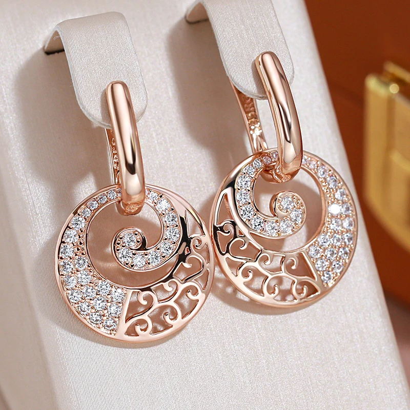 Elegant Spiral Bright Earrings