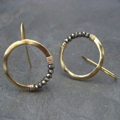 Vintage Golden Hollow Hoop Earrings