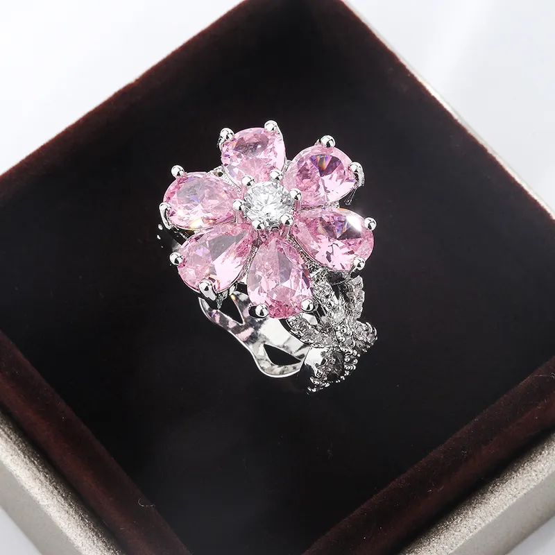 Vintage Pink Blossom Ring