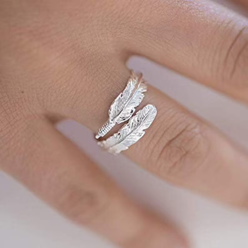 Vintage Silver Leaf Ring