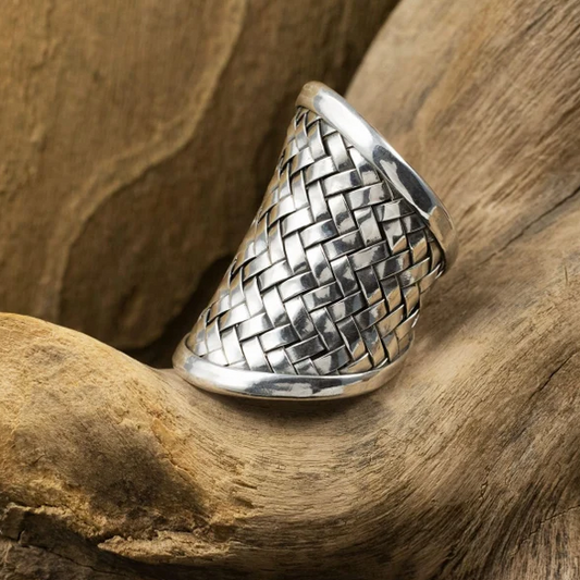 Vintage Silver Mesh Ring