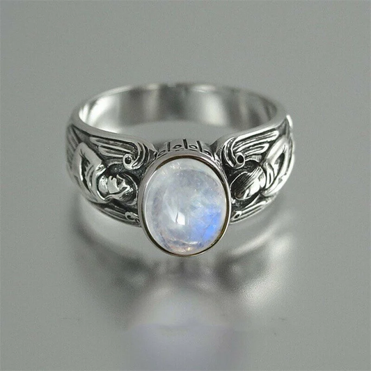 Vintage Inlaid Moonstone Ring