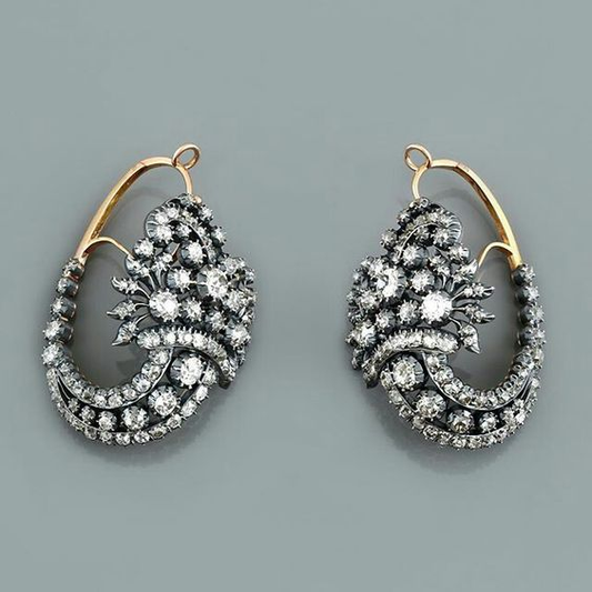 Vintage Bright Zirconia Earrings