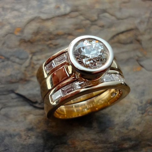 Vintage Layered Glass Ring