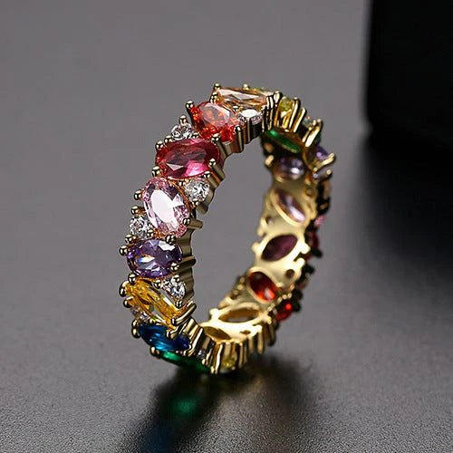 Vintage Colorful Zirconia Ring